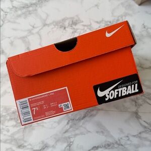 Nike Softball cleats - Orange and White Athletic Shoe Box